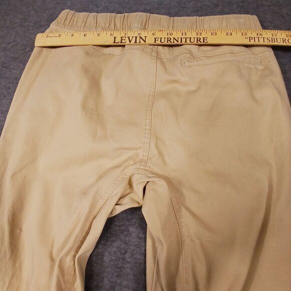 WT 02 Jogger Pants Men's Size S Tan Slash Pocket Elastic Waist Drawstring - Picture 6 of 12